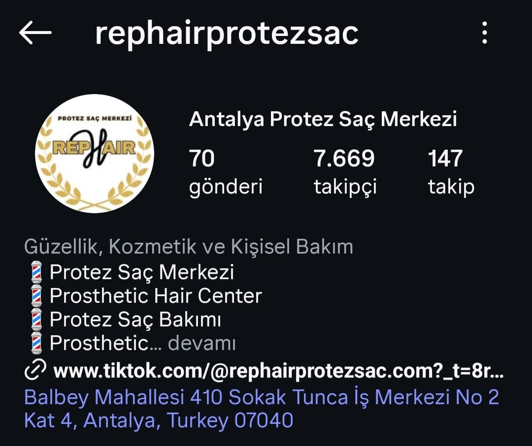 Rephair Protez Saç Instagram Yönetimi